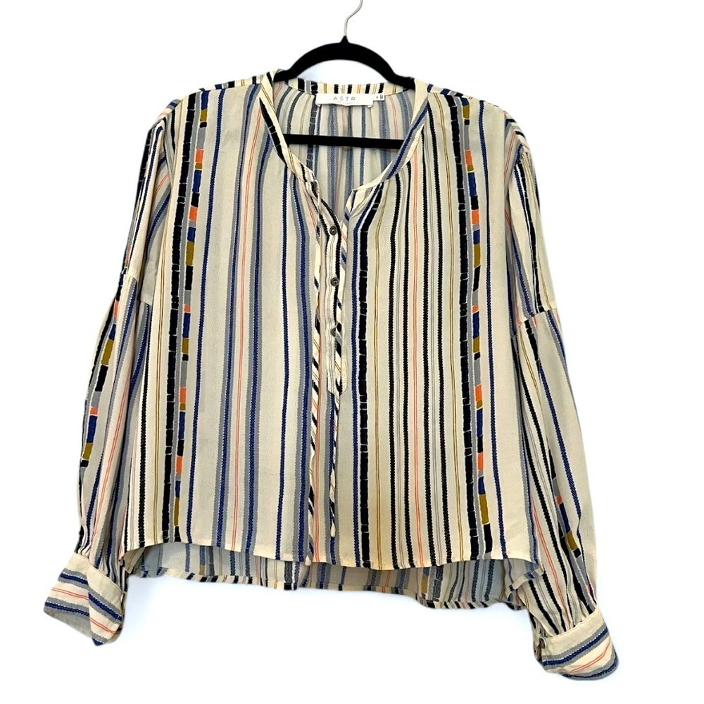 2/$30 ASTR The Label Boho Long Sleeve Blouse Top SZ M